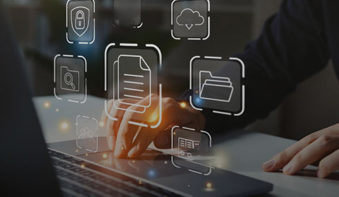 a person using a laptop